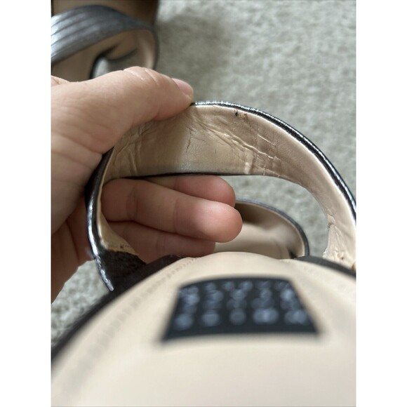 WHITE HOUSE BLACK MARKET Gwen Mule Heeled Women's Size US 7.5 Gunmetal - Picture 7 of 8